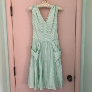 NWOT Calvin Klein 2P Mint Green Striped Dress